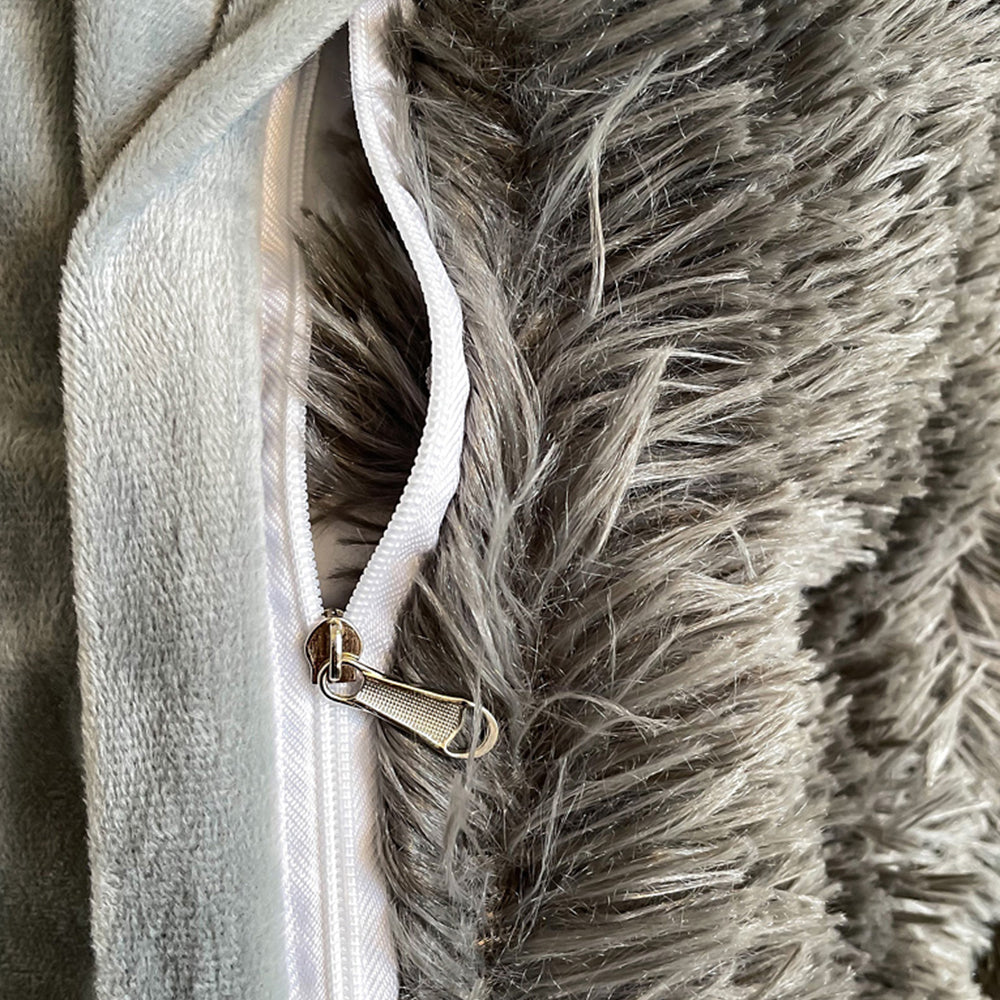 140x210cm Soft Fluffy Plush Duvet Cover Set Faux Fur Quilt Covers Set