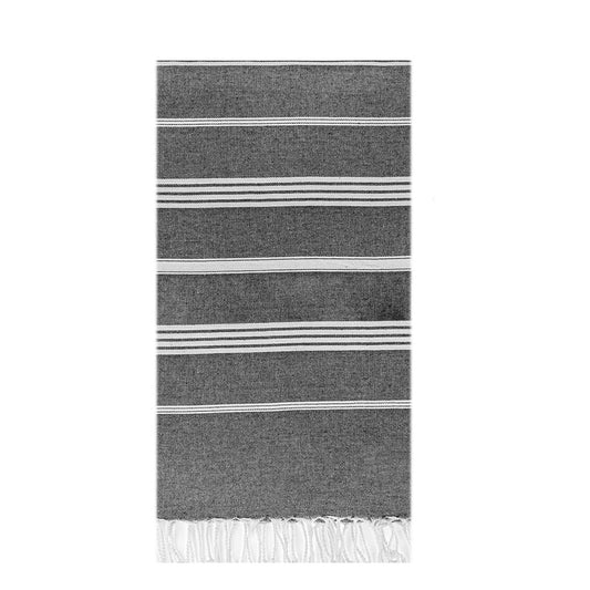 Cotton Beach Towel Quick Dry Towel for Bathing Swimming Travel Dark Grey