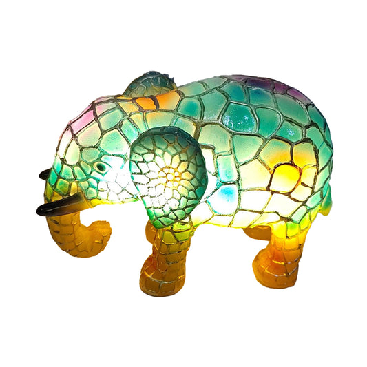 Colorful Animal Shape Table Lamp Resin Night Light Home Decor - Elephant Style