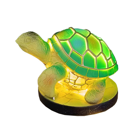 Colorful Animal Shape Table Lamp Resin Night Light Home Decor - Turtle Style