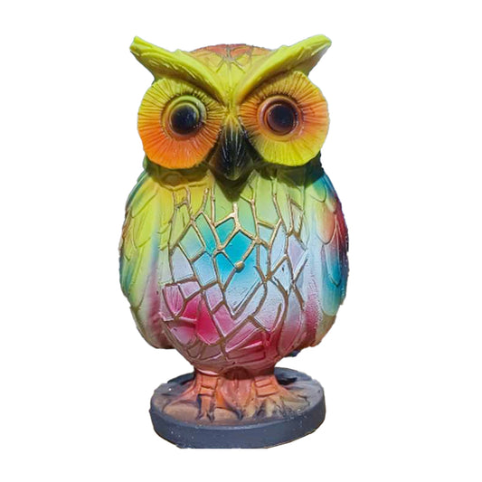 Colorful Animal Shape Table Lamp Resin Night Light Home Decor - Owl Style