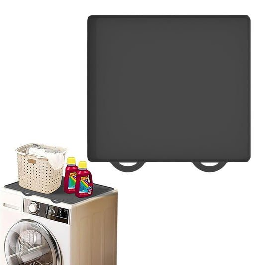 44.5x40cm Silicone Washer Dryer Top Protector Washing Machine Top Mat - Black