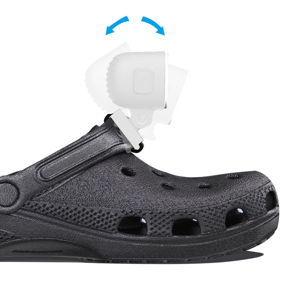 2Pcs USB Rechargeable Croc Headlights Water-resistant Shoes Lights - White