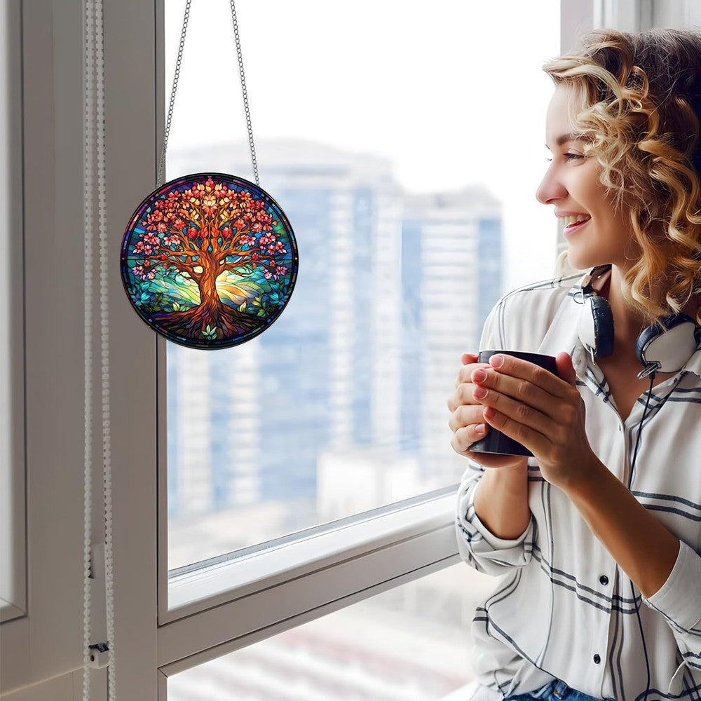 15cm Tree of Life Hanging Decorative Panel Window Hangings Home Wall Art