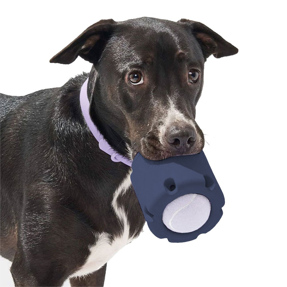 Pet Chew Toy Tennis Tumble Puzzle Toy Pet Interactive Training Toy - Dark Blue