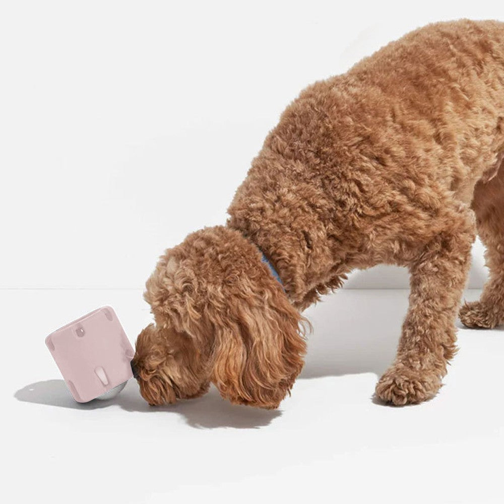 Pet Chew Toy Tennis Tumble Puzzle Toy Pet Interactive Training Toy - Pink