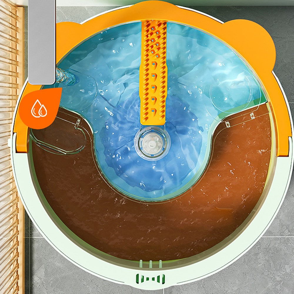 Retractable Spin Mop and Bucket Set with Replacement Microfiber Mop Pad - Set 3