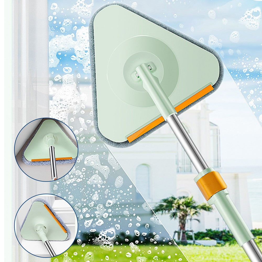 Retractable Spin Mop and Bucket Set with Replacement Microfiber Mop Pad - Set 3