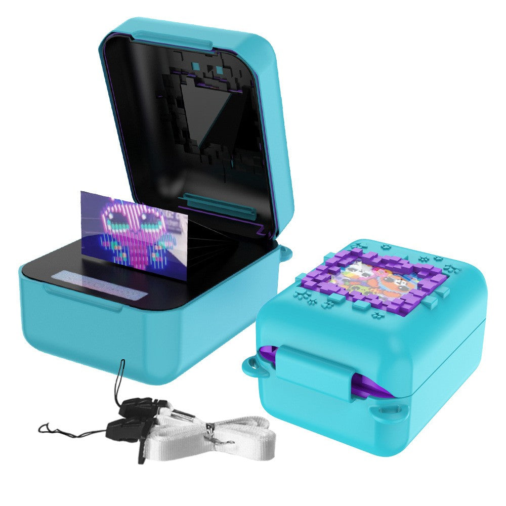 2Pcs Silicone Case for Bitzee Interactive Digital Pet with Lanyard - Blue+Purple