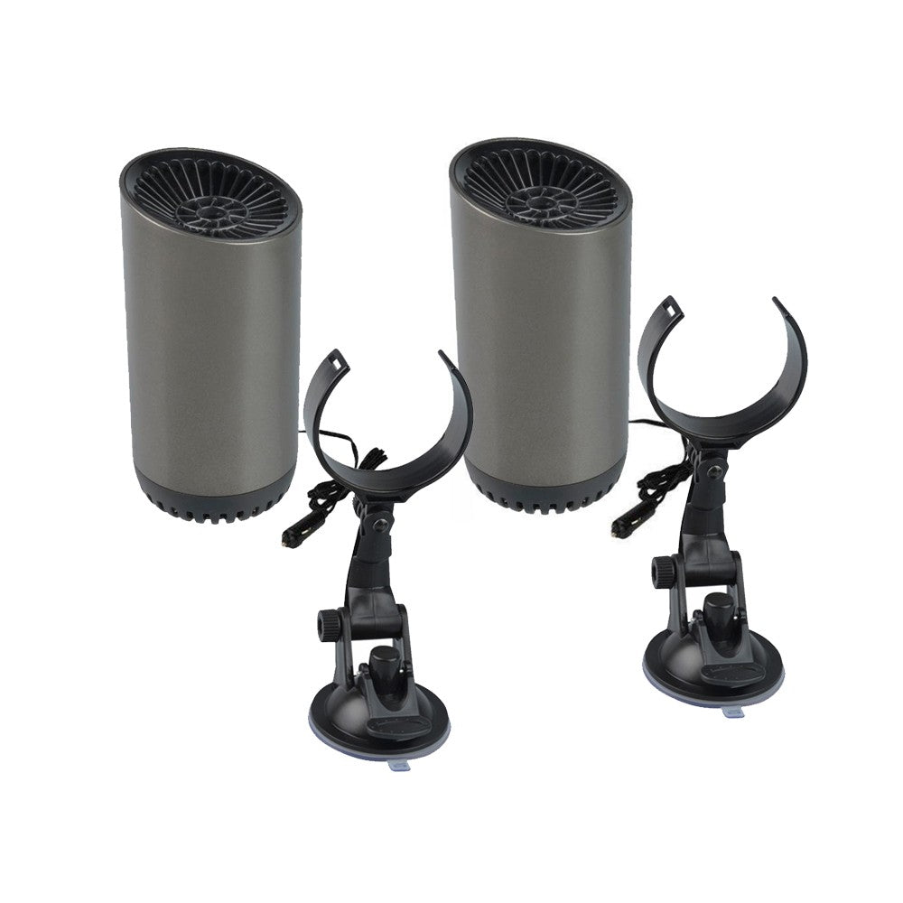 2Pcs Portable 12V Car Heater Car Windshield Defroster with Suction Holder