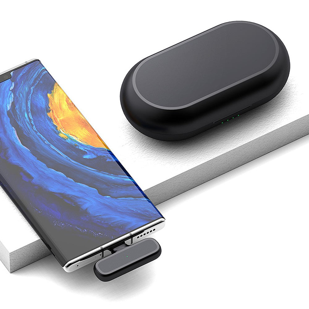 2-Piece Wireless Lavalier Microphones with iPhone Adapter for Android iPhone