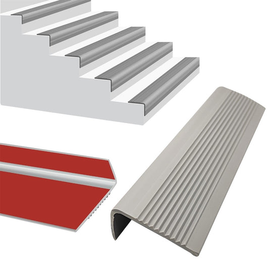 1M Self-Adhesive L-Shaped Anti-Slip Stair Nosing PVC Stair Step Edge Protector