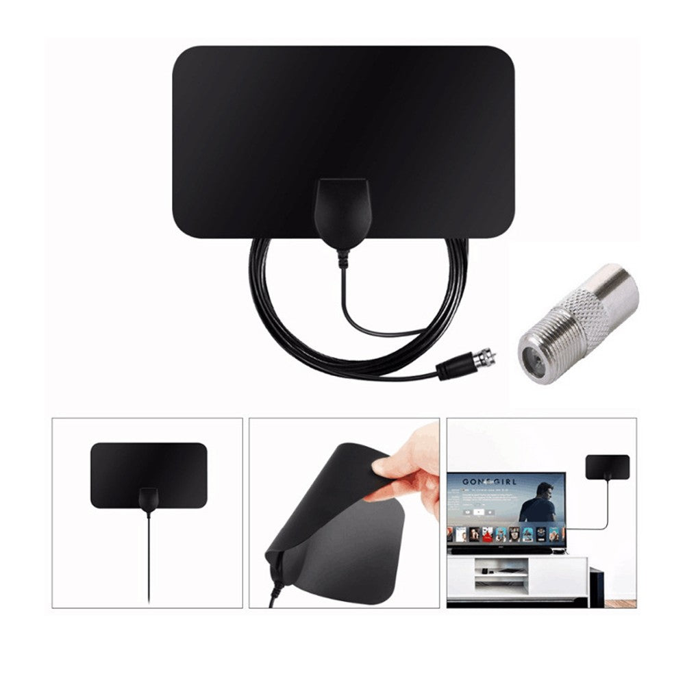 2Pcs 1080P HD Digital TV Antenna 50 Miles Range HDTV Signal Booster Amplifier