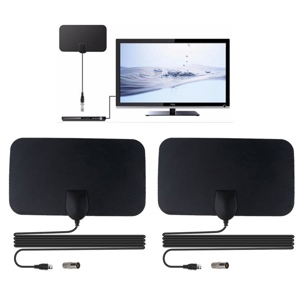 2Pcs 1080P HD Digital TV Antenna 50 Miles Range HDTV Signal Booster Amplifier
