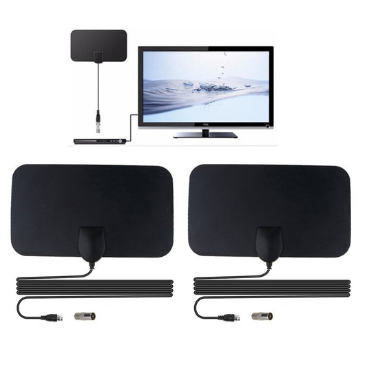 2Pcs 1080P HD Digital TV Antenna 50 Miles Range HDTV Signal Booster Amplifier