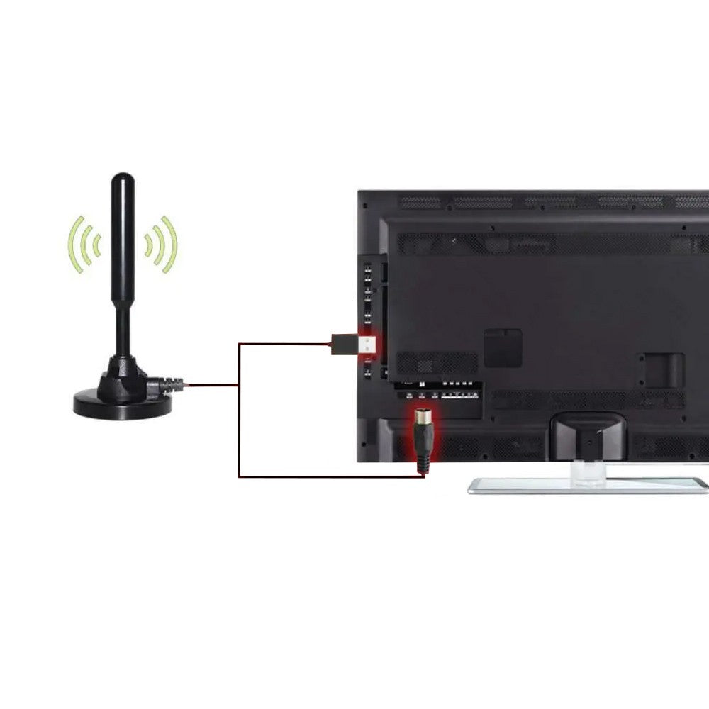 2Pcs Portable Digital TV Antenna Indoor HDTV Aerial Signal Booster Amplifier