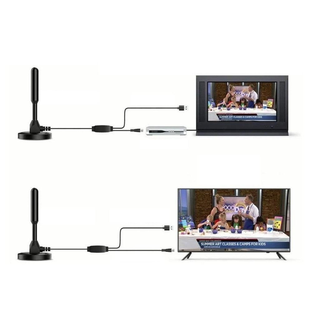 2Pcs Portable Digital TV Antenna Indoor HDTV Aerial Signal Booster Amplifier