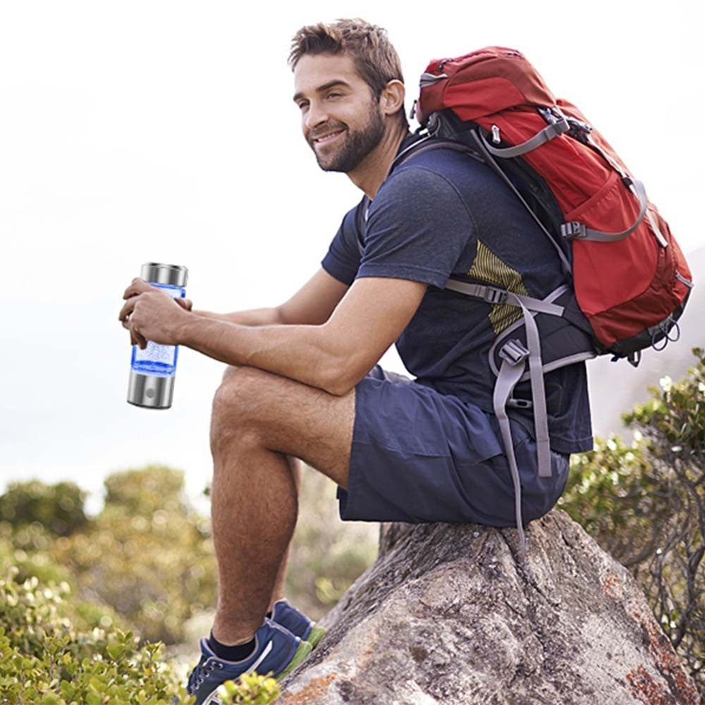 2-in-1 450ml Hydrogen-rich Water Bottle USB Hydrogen Generator Water Bottle
