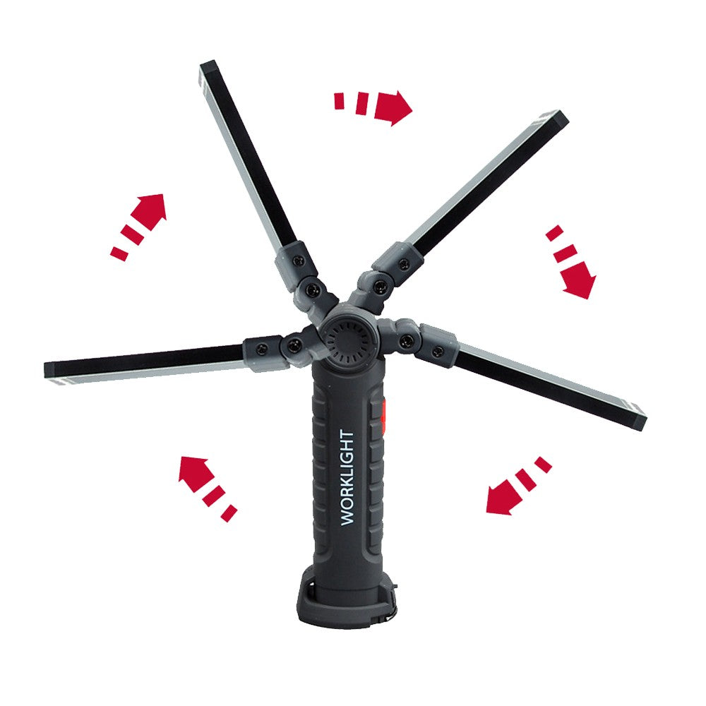 1Pc LED Work Light Grill Light USB Rechargeable Flashlight with Magnetic Base