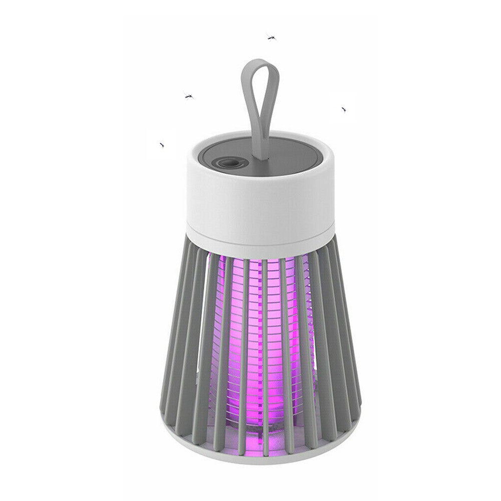 1X White Mosquito Killer Lamp Electric USB LED Light Mosquito Zapper Trap