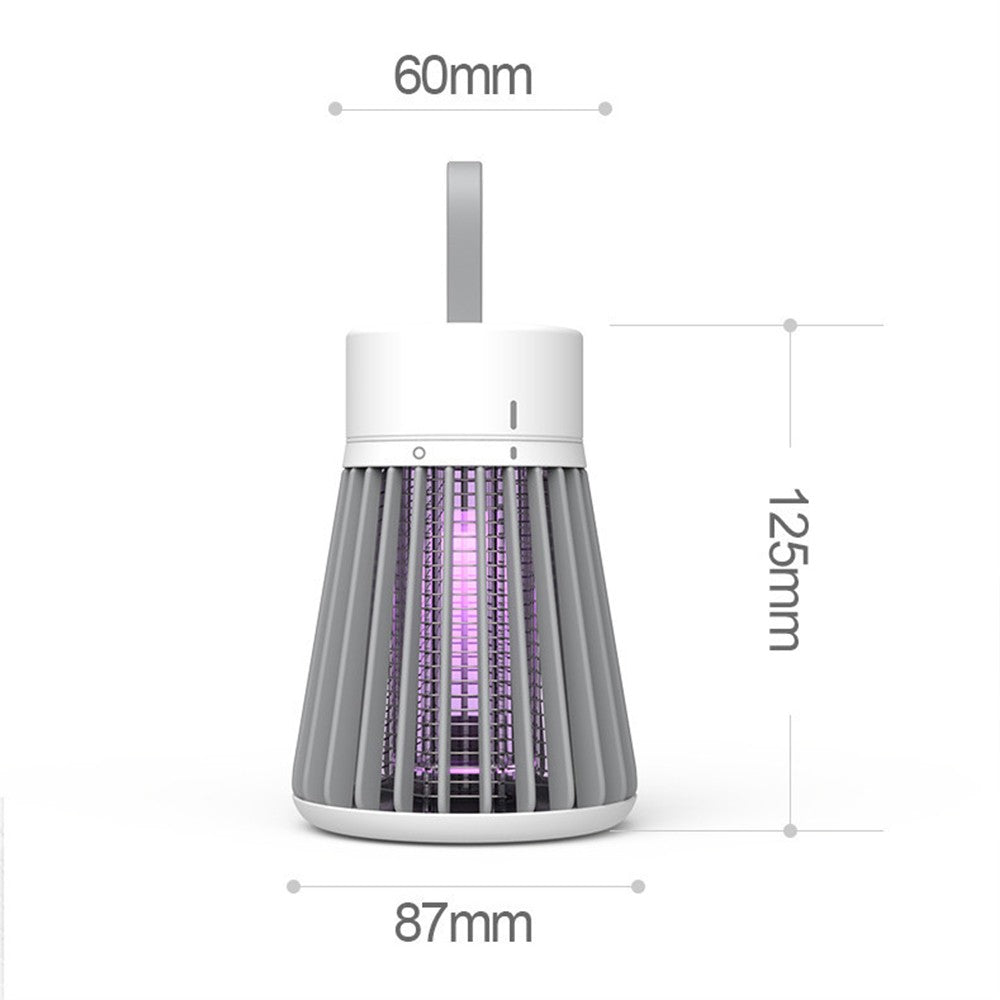 1X White Mosquito Killer Lamp Electric USB LED Light Mosquito Zapper Trap