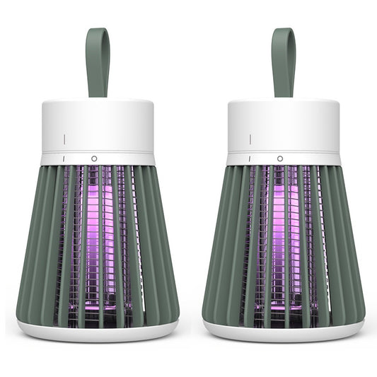 2X Green Mosquito Killer Lamp Electric USB LED Light Mosquito Zapper Trap