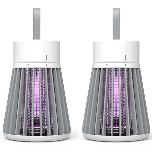 2X White Mosquito Killer Lamp Electric USB LED Light Mosquito Zapper Trap