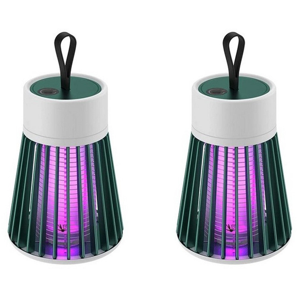 2 X Mosquito Lamp USB Portable Mosquito Zapper Green