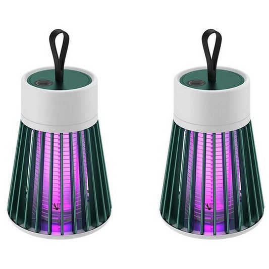 2 X Mosquito Lamp USB Portable Mosquito Zapper Green