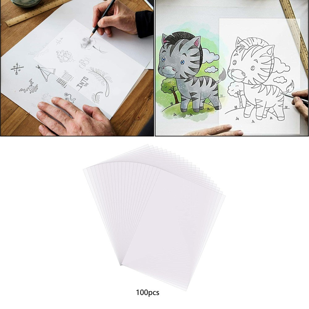 100 Sheets A4 Tracing Paper Translucent Calligraphy Drawing Paper