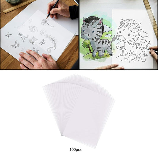 100 Sheets A4 Tracing Paper Translucent Calligraphy Drawing Paper