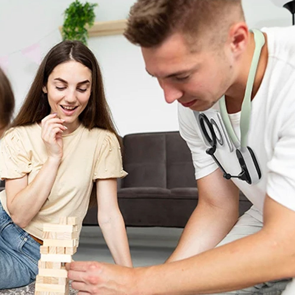 Magnetic Neck Mount Phone Holder Selfie Phone Holder for Video Recording - Green