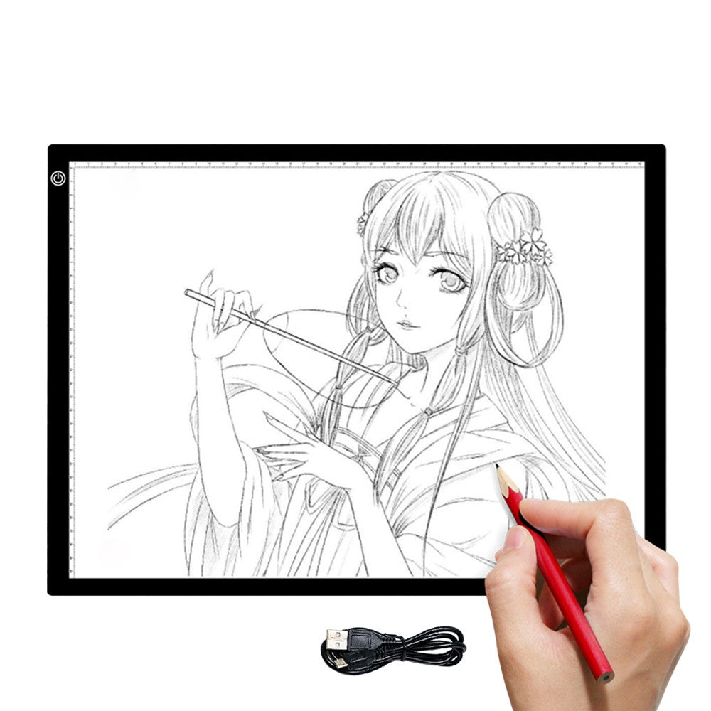 Portable A3 LED Copy Board USB Stepless Dimming Light Tracing Box with Scales