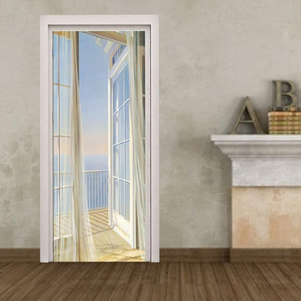 Self-adhesive Door Sticker Peel and Stick Door Mural Door Wallpaper - Style 1