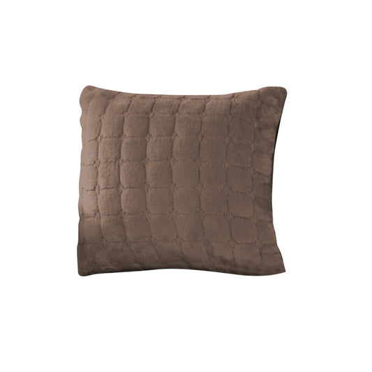45x45cm Pillowcase Soft Flannel Throw Pillow Cases Cushion Covers - Khaki