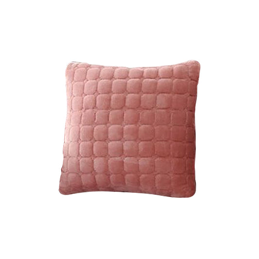 45x45cm Pillowcase Soft Flannel Throw Pillow Cases Cushion Covers - Pink