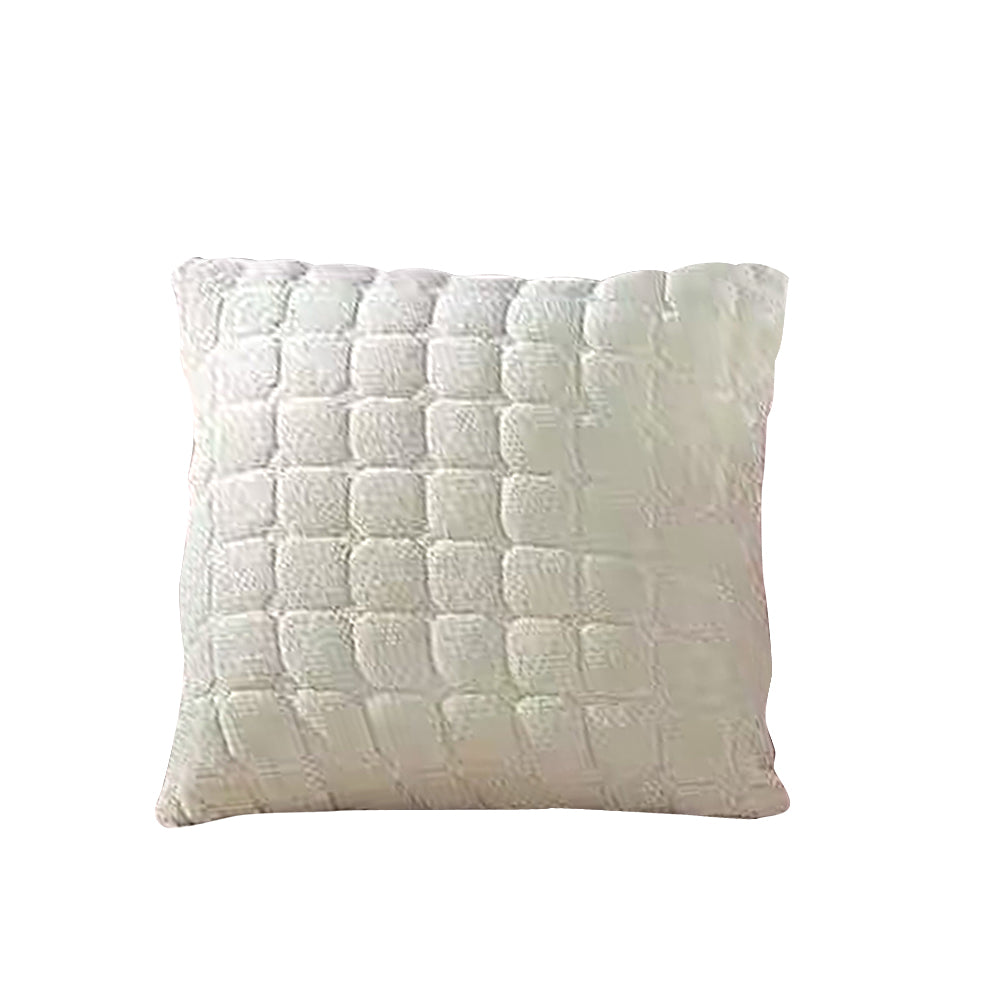 45x45cm Pillowcase Soft Flannel Throw Pillow Cases Cushion Covers - White