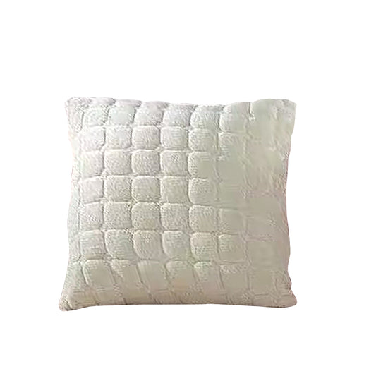 45x45cm Pillowcase Soft Flannel Throw Pillow Cases Cushion Covers - White