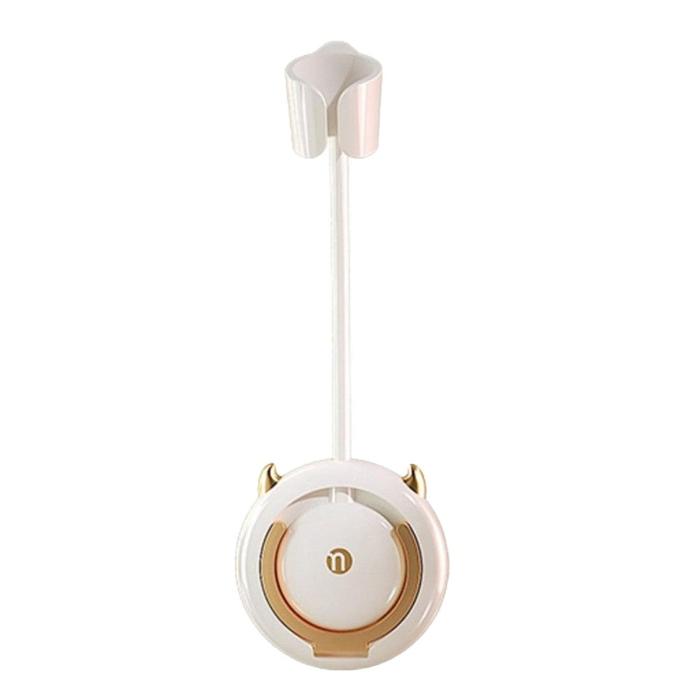 Hands-Free Hair Dryer Holder Wall-Mounted Lazy Hair Dryer Bracket - White-Gold