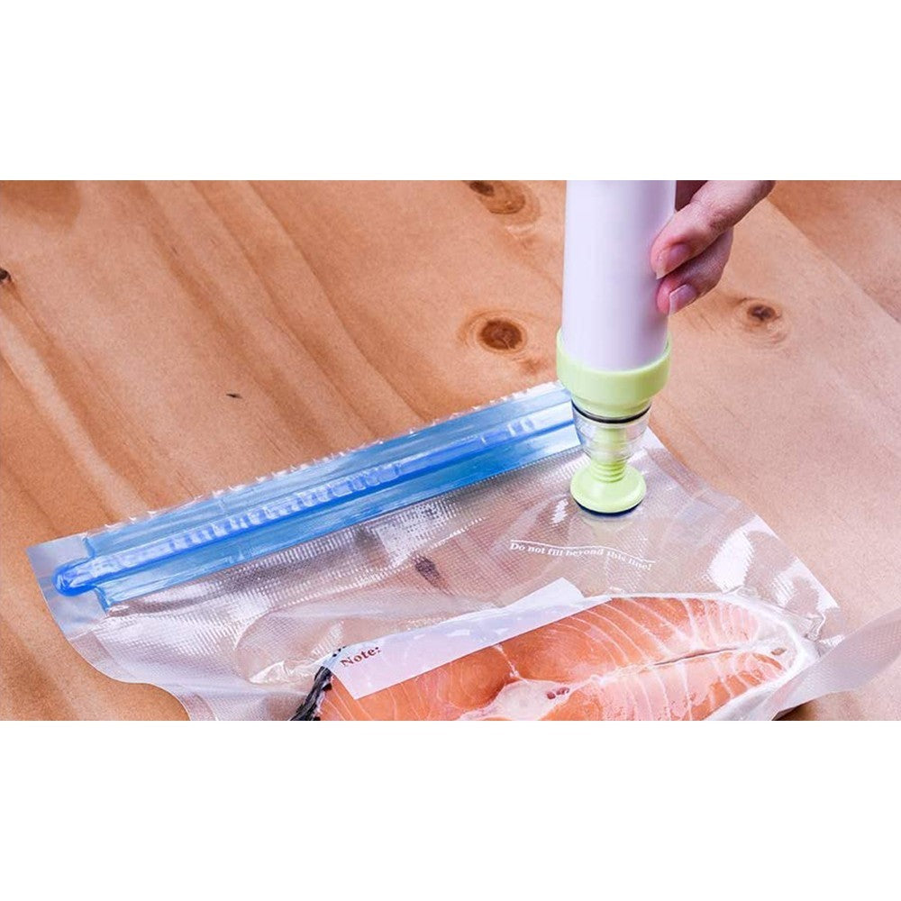 20 Pieces 22x28cm Reusable Food Vacuum Sealer Bags with Manual Pump