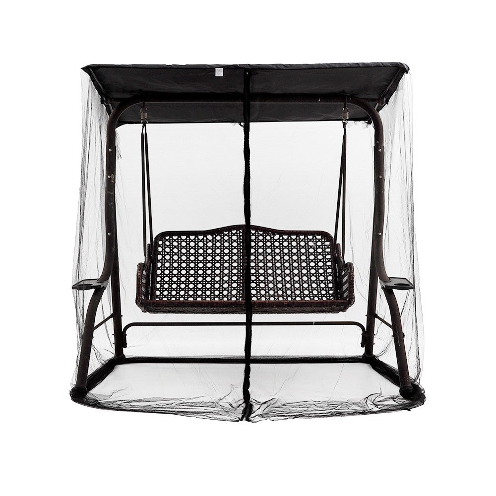 205x125x205cm Outdoor Swing Chair Mosquito Net with Water-resistant Top Cloth