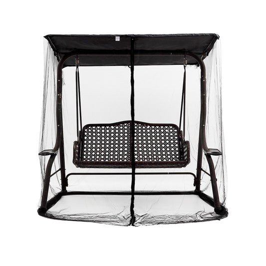 205x125x205cm Outdoor Swing Chair Mosquito Net with Water-resistant Top Cloth