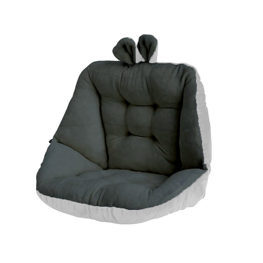 45x45cm Office Chair Cushion with Backrest Semi-Enclosed Seat Cushion - Grey
