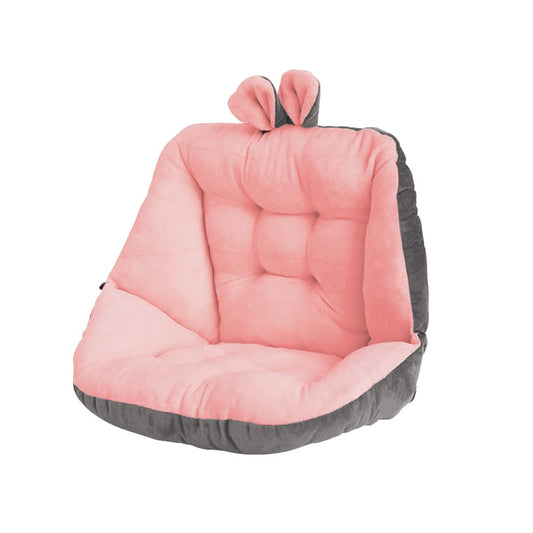 45x45cm Office Chair Cushion with Backrest Semi-Enclosed Seat Cushion - Pink