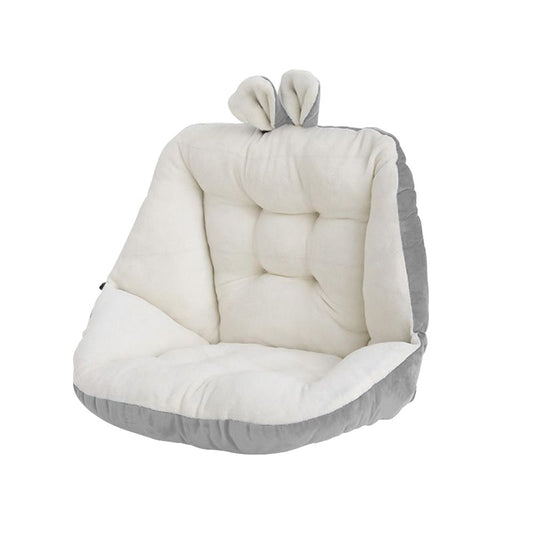 45x45cm Office Chair Cushion with Backrest Semi-Enclosed Seat Cushion - White