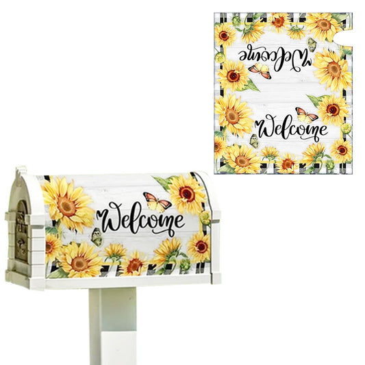 1Pc Sunflower Mailbox Cover Garden Post Letter Box Wrap Farmhouse Decor