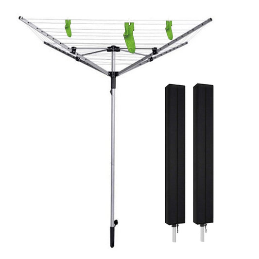 2Pcs Waterproof Rotary Outdoor Umbrella Drying Rack Protective Cover