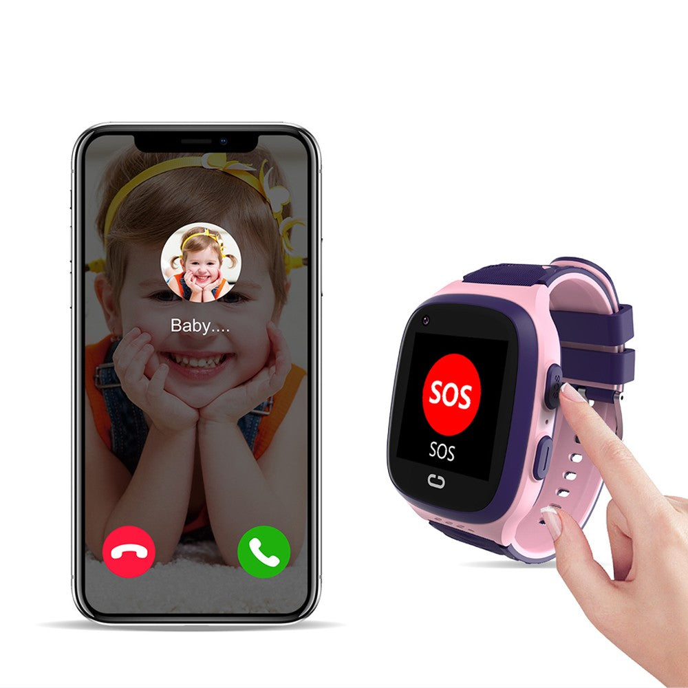 Kids 4G LTE Smart Watch GPS Tracker Watch - Pink