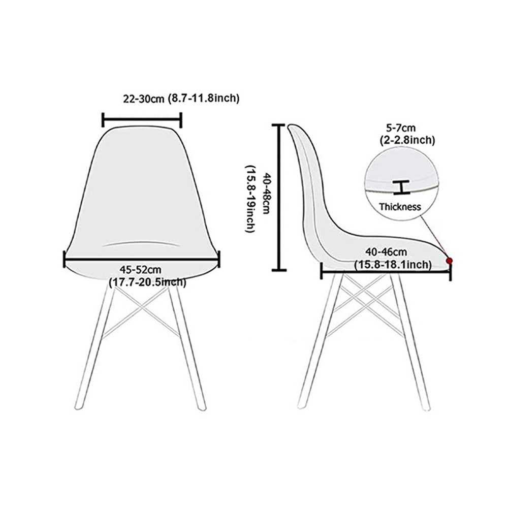 4Pcs Stretch Shell Chair Covers Water-Resistant Chair Seat Protector - Purple
