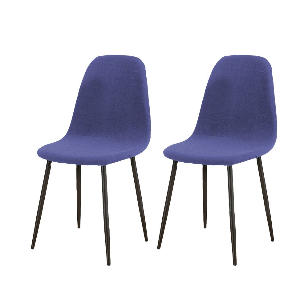 2Pcs Stretch Shell Chair Covers Water-Resistant Chair Seat Protector - Purple